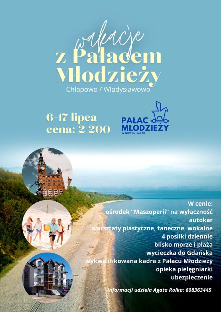 [Wydarzenie]: Wakacje z Pałacem Młodzieży nad Bałtykiem