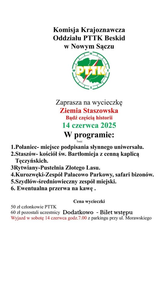 Wycieczka Ziemia Staszowska - Połaniec, Staszów, Szydłów