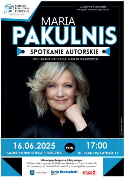[Wydarzenie]: Spotkanie autorskie z Marią Pakulnis