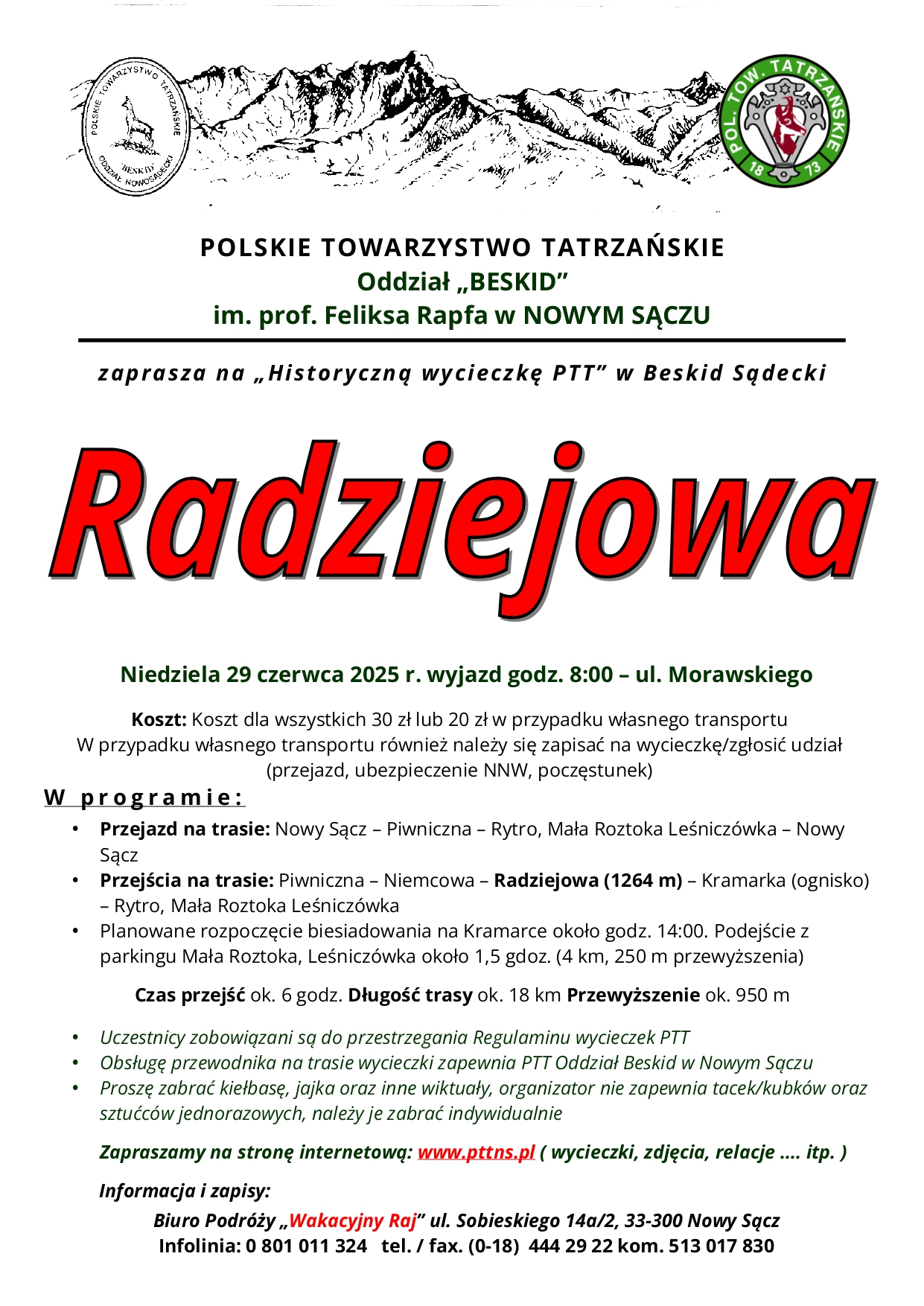 Wycieczka w Beskid Sądecki - Radziejowa