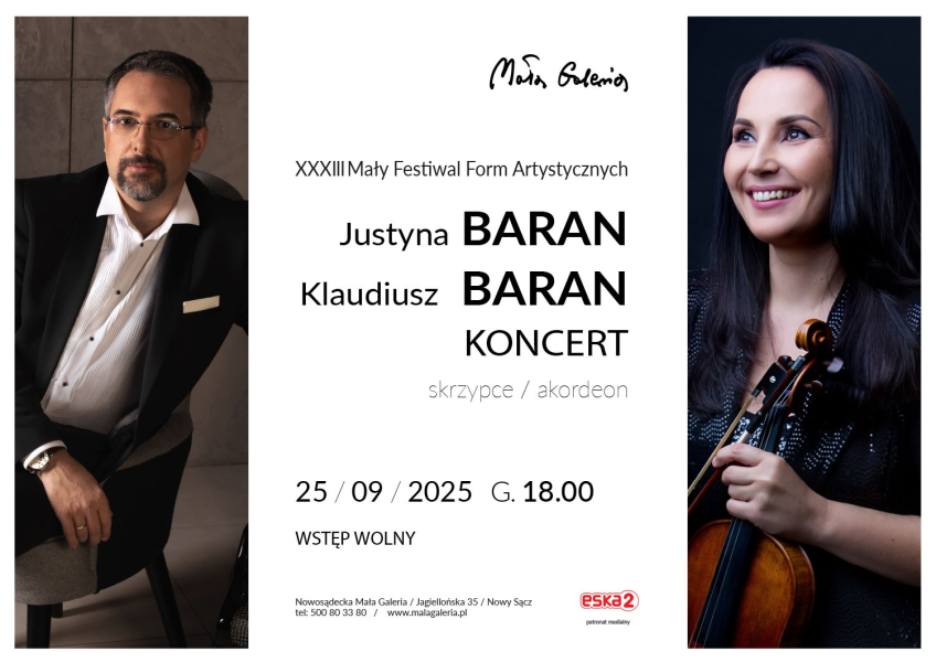 [Wydarzenie]: Koncert w wykonaniu Justyny Baran & Klaudiusza Baran