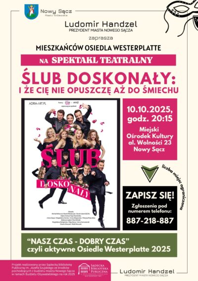 [Wydarzenie]: Spektakl teatralny „Ślub doskonały: I że Cię nie opuszczę aż do śmiechu”