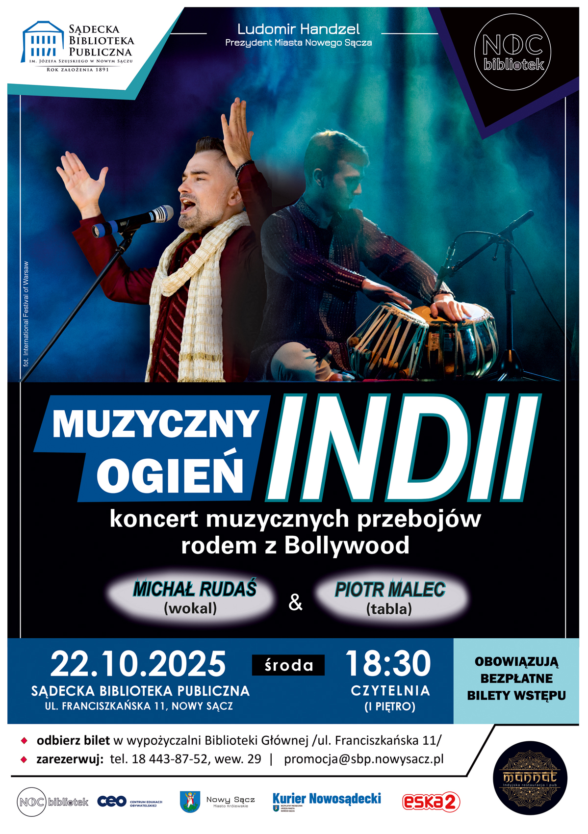 „Muzyczny ogień Indii” – koncert Michała Rudasia i Piotra Malca