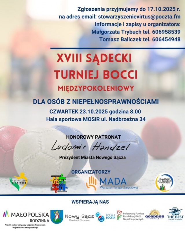 [Wydarzenie]: XVIII Turniej Bocci dla Osób Niepełnosprawnych