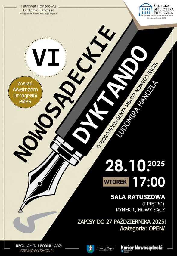 [Wydarzenie]: VI Nowosądeckie Dyktando o Pióro Prezydenta Miasta 