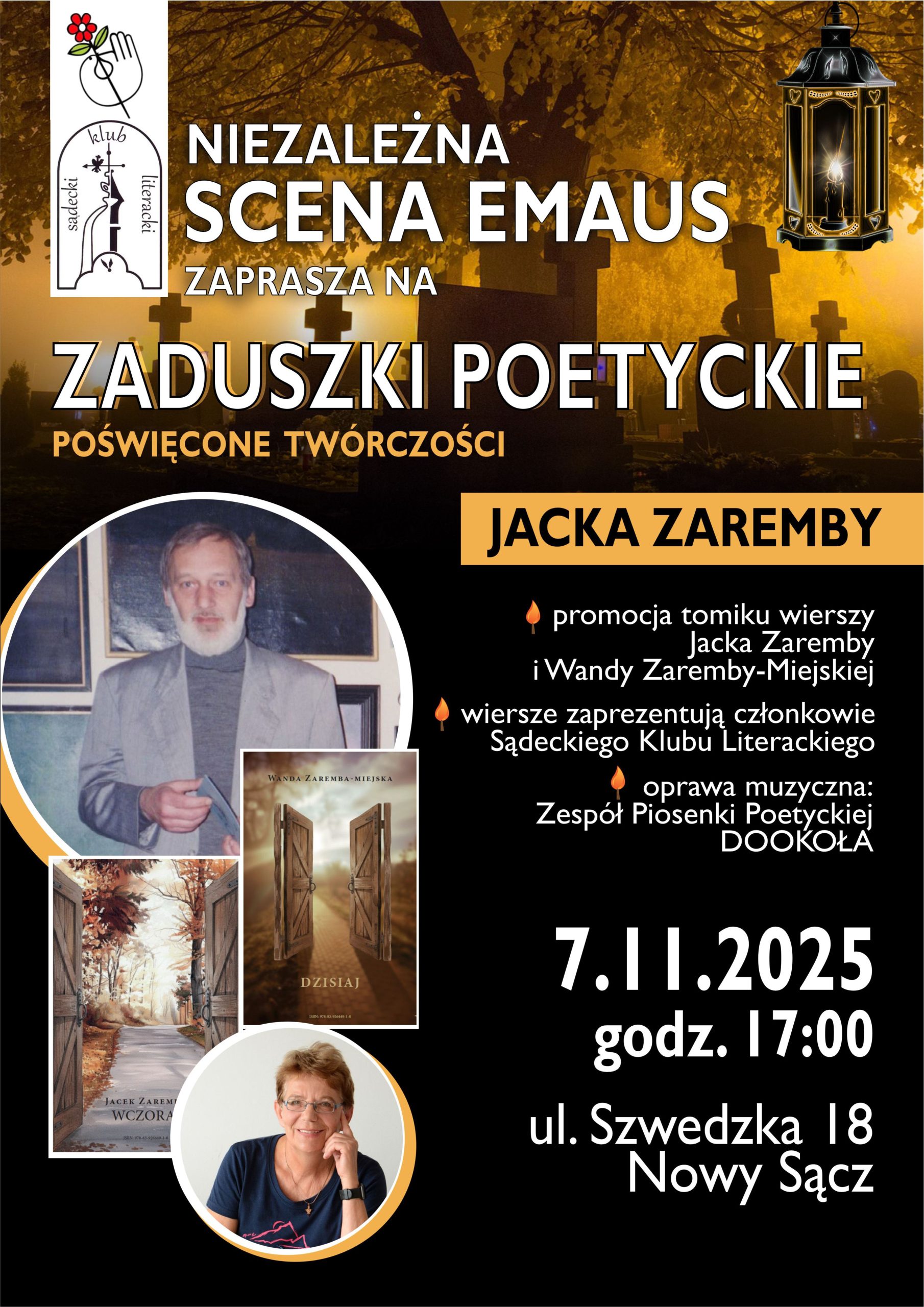 [Wydarzenie]:Zaduszki Poetyckie - Jacek Zaremba 