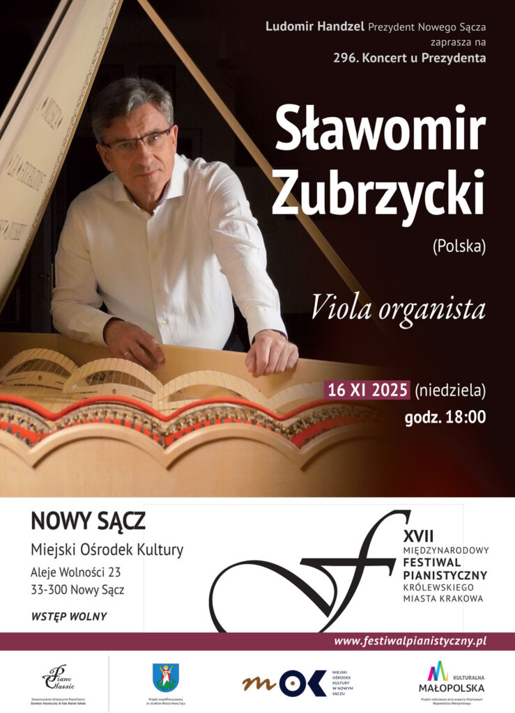 [Wydarzenie]: 296. Koncert u Prezydenta- Sławomir Zubrzycki
