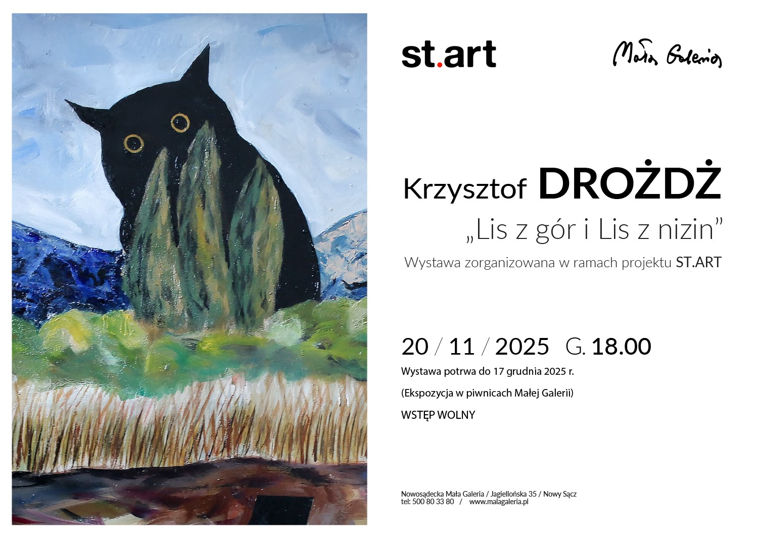 [Wydarzenie]: Wernisaż wystawy Krzysztofa Drożdża 